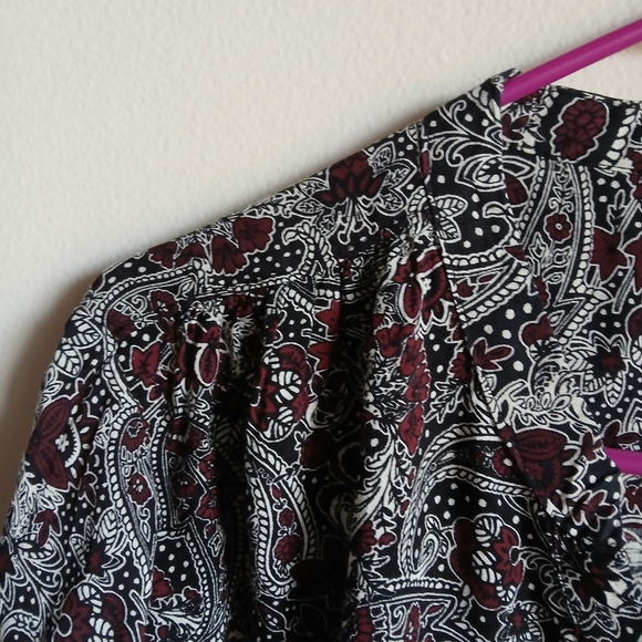 C Est 1946 Shirt Womens 22/24W  Button 3/4 Sleeve Paisley top - Picture 6 of 11